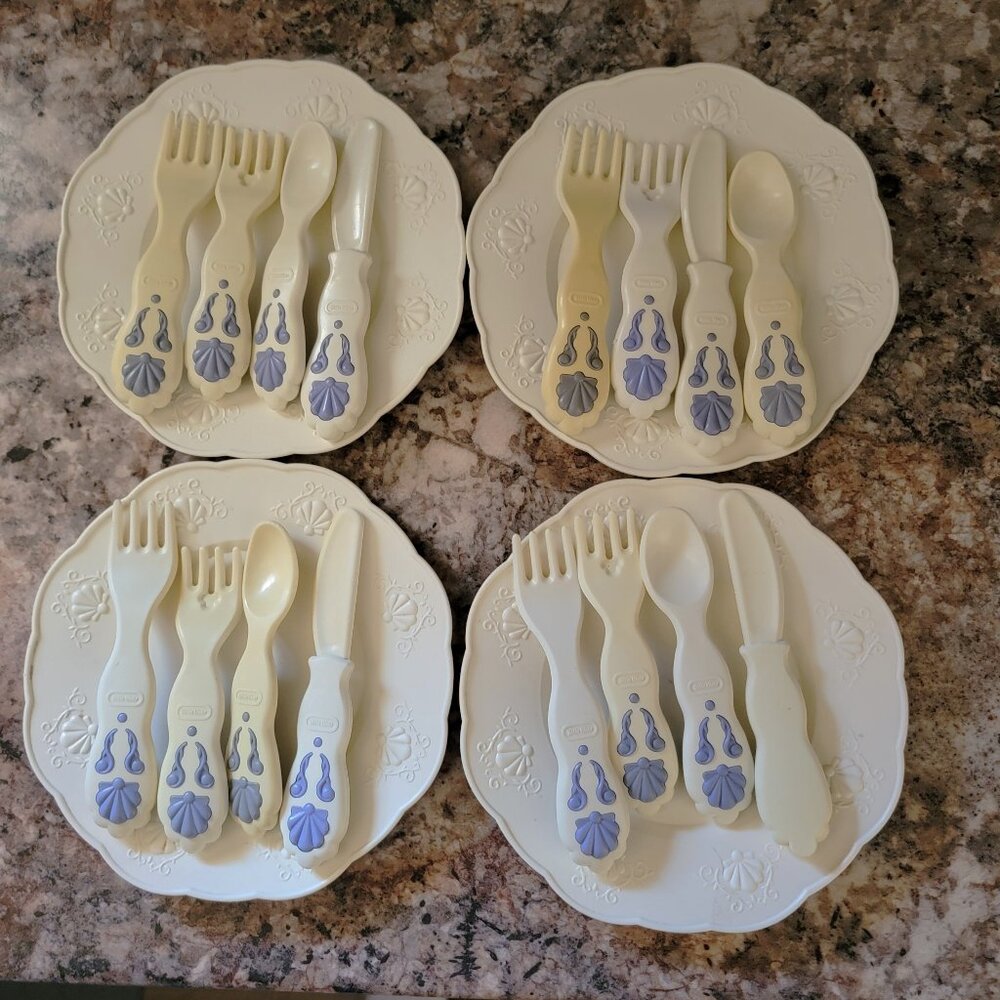 Vintage Little Tikes Victorian Plates and Utensils-1990s